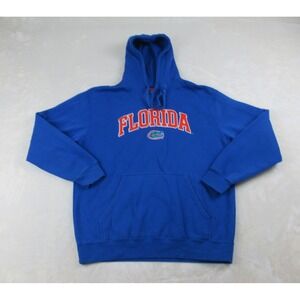 Florida Gators‎ Sweater Mens Large Blue Hooded Majestic UF Football NCAA*